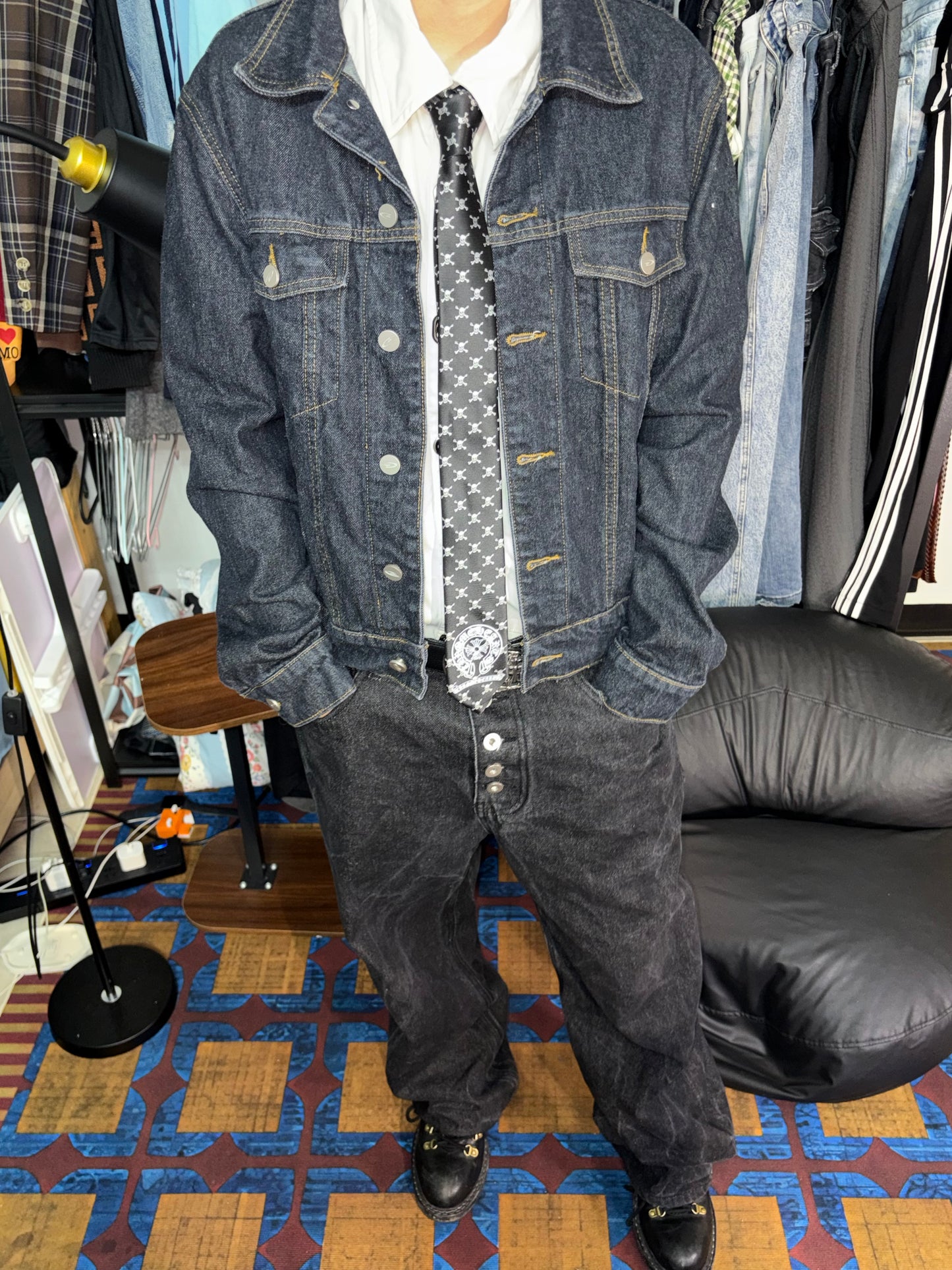 Handmade vintage chromeheart tie