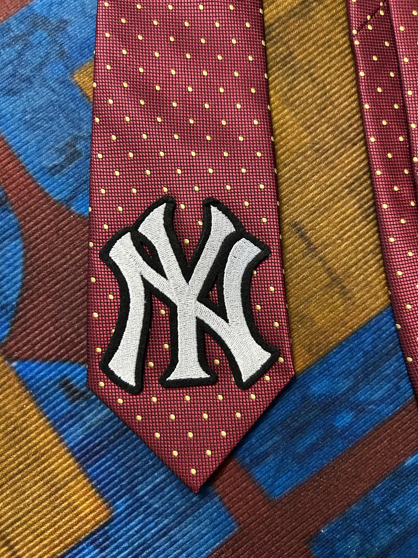 vintage handmade MLB newyankees tie
