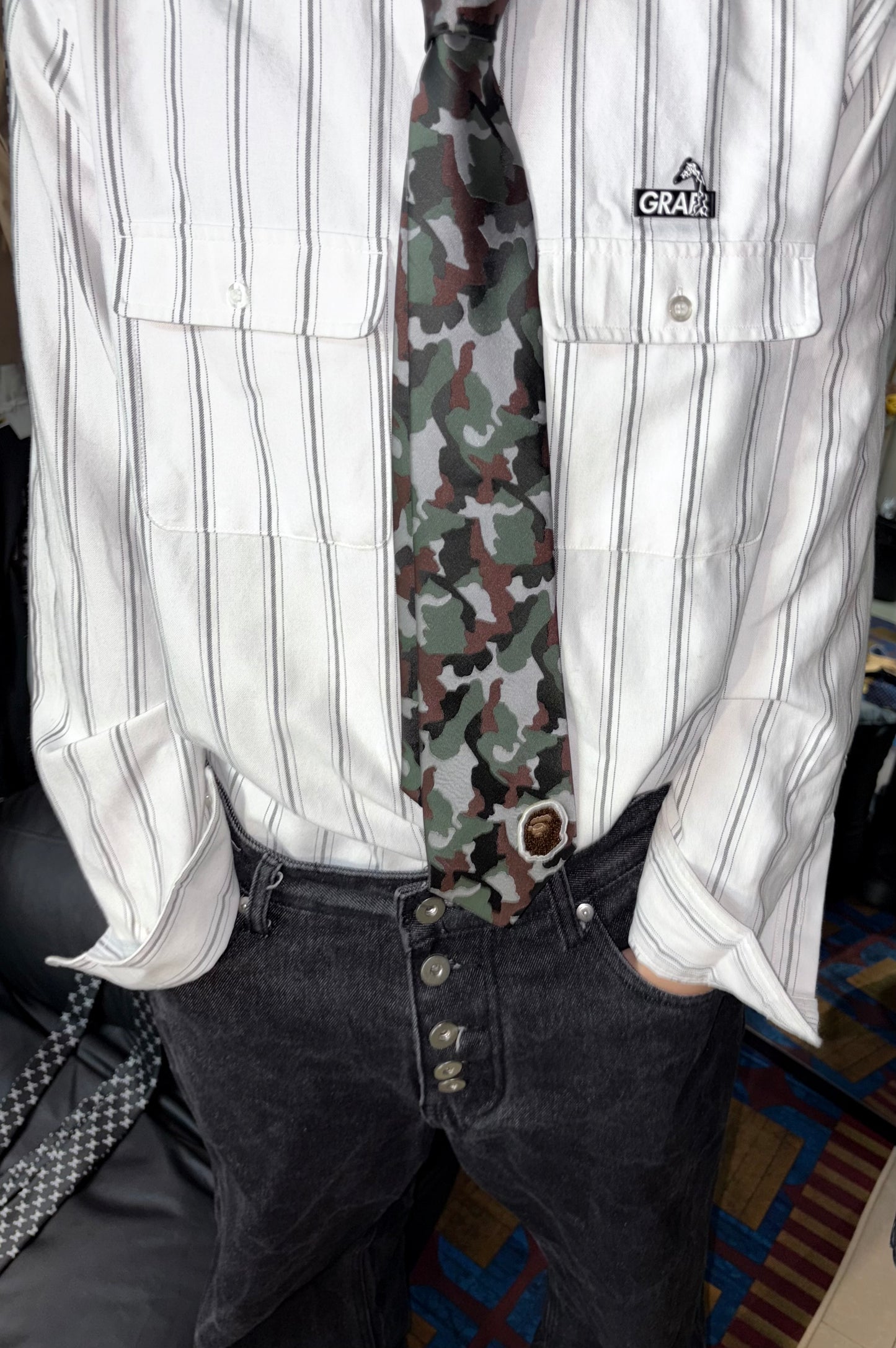 Handmade vintage bape tie