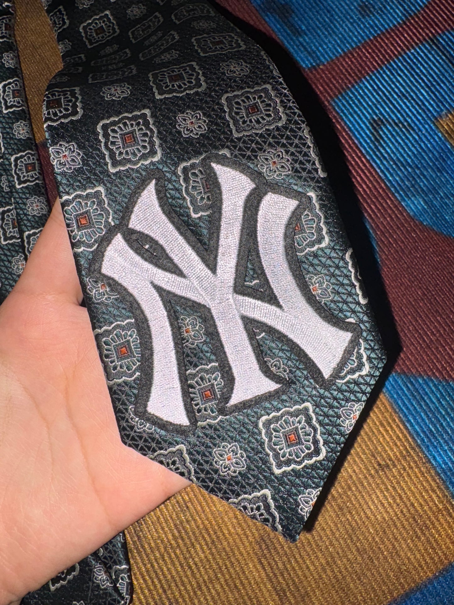 handmade vintage mlb newyankee tie